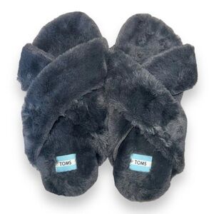 Toms Susie Vegan Slip-on Slide Slippers Grey Women's Size 8